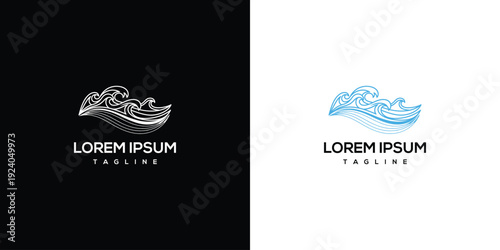 Ocean Wave Logo Design - Water Symbol  Branding.