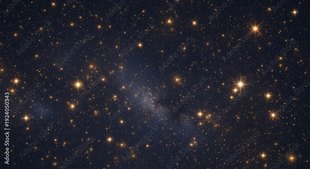 Fototapeta premium Cosmic Night Sky with Glowing Stars and Nebula, Deep Space Galaxy, Astronomy, Celestial Background, Universe, Starlight, Twinkling Lights, Wonder
