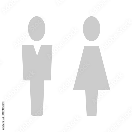 Vector flat illustration in grayscale. Avatar, user profile, person icon, gender neutral silhouette, profile picture. Suitable for social media profiles, icons, screensavers and as a template.