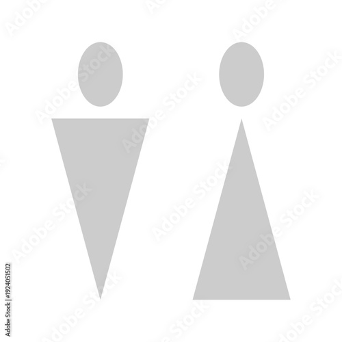 Vector flat illustration in grayscale. Avatar, user profile, person icon, gender neutral silhouette, profile picture. Suitable for social media profiles, icons, screensavers and as a template.