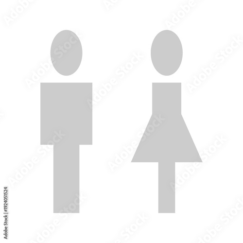 Vector flat illustration in grayscale. Avatar, user profile, person icon, gender neutral silhouette, profile picture. Suitable for social media profiles, icons, screensavers and as a template.