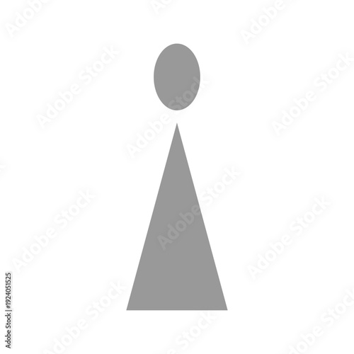 Vector flat illustration in grayscale. Avatar, user profile, person icon, gender neutral silhouette, profile picture. Suitable for social media profiles, icons, screensavers and as a template.