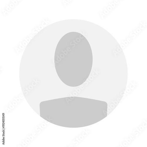Vector flat illustration in grayscale. Avatar, user profile, person icon, gender neutral silhouette, profile picture. Suitable for social media profiles, icons, screensavers and as a template.