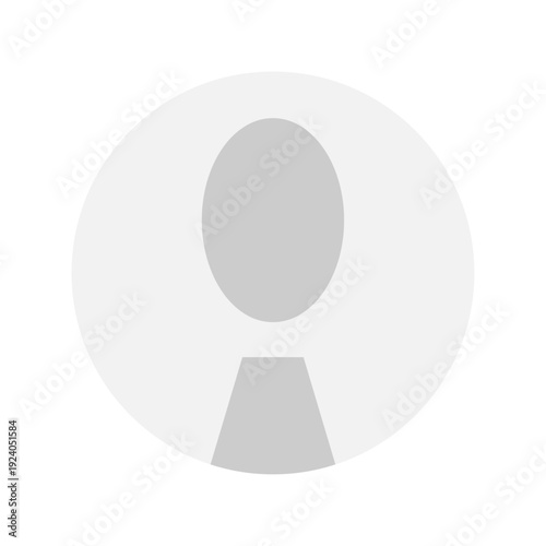 Vector flat illustration in grayscale. Avatar, user profile, person icon, gender neutral silhouette, profile picture. Suitable for social media profiles, icons, screensavers and as a template.