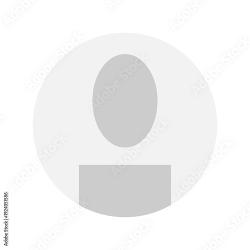 Vector flat illustration in grayscale. Avatar, user profile, person icon, gender neutral silhouette, profile picture. Suitable for social media profiles, icons, screensavers and as a template.