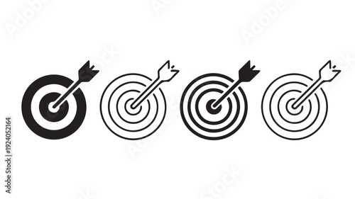 Target icon set. goal icon vector. target marketing icon vector
