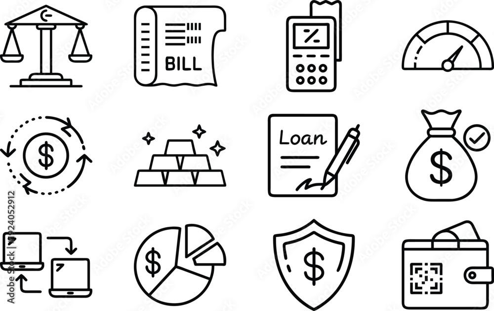 Fototapeta premium Laptop Syncing Data Transfer Flat Design Vector Illustration