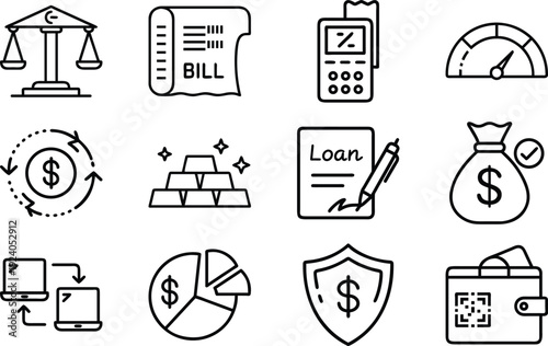 Laptop Syncing Data Transfer Flat Design Vector Illustration