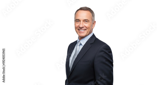 Confident Senior Businessman Portrait: Photo-realistic Studio Image for Corporate, Finance, and Professional Services Industry