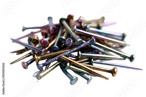 nails on white background