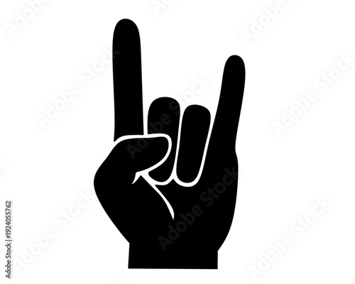 Signo rockero dedos. 