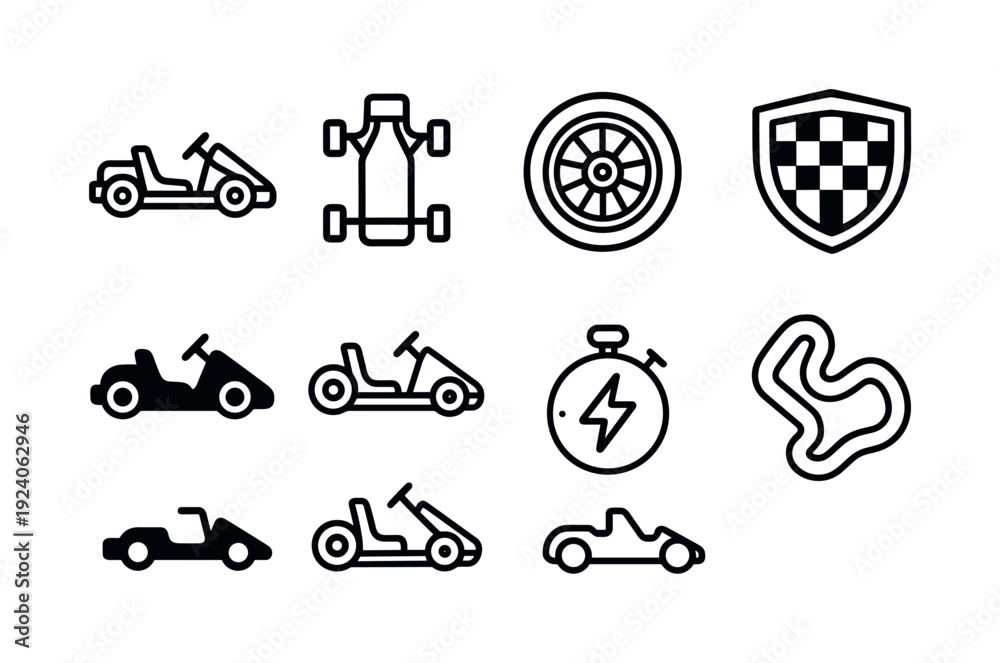 Fototapeta premium Transportation solid icon set. Vehicles, transit, transport icons solid collection