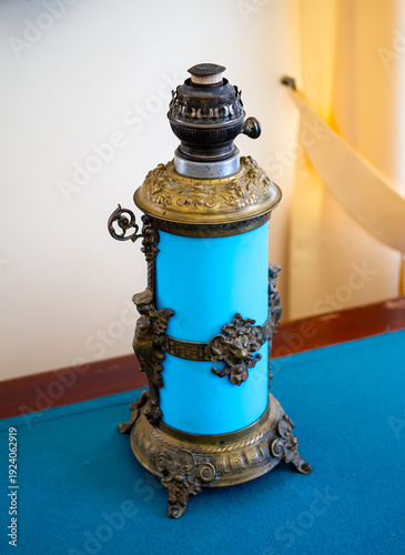 Stylish base of a vintage kerosene lamp, 19th century