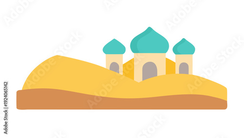 Desert palace with turrets