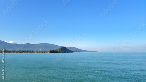 Photos North coast of Island Ko Samui with sandy Mae Nam Beach and mountains, Surat Thani, Thailand