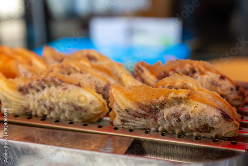 Korean style pancake (Bungeoppang) ,Fish-shaped bread with sweet red bean filling in South Korea,street food