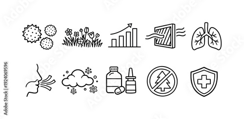 Nature, wildlife flat icon set. Animals, conservation, environment icons flat collection