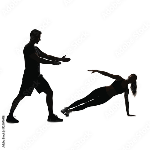 Trainer Push Up Spot Silhouette