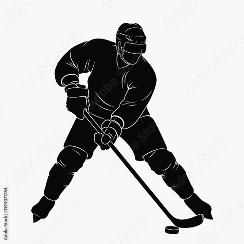 Ice Hockey Player Silhouette
