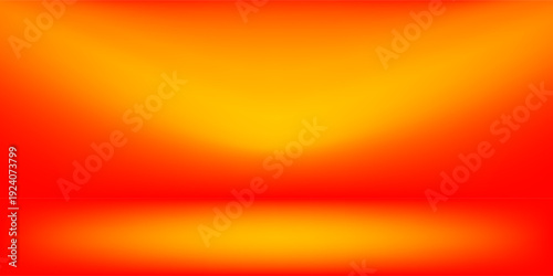 Abstract gradient background of glossy red and yellow colors. beauty curved shape composition illustration art for banner, poster, brochure, digital, web, page, surface, decoration, advertising
