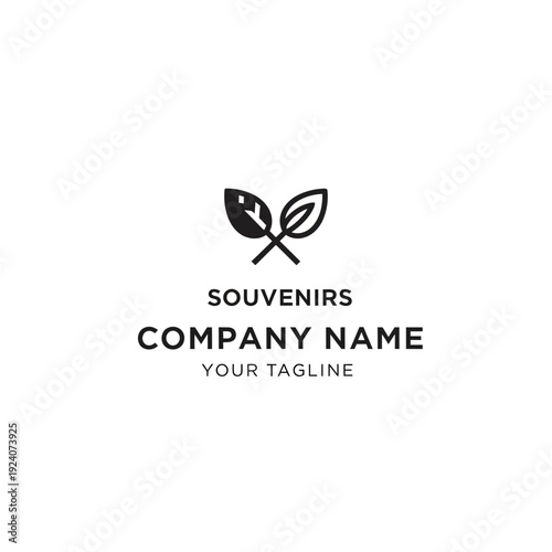 Logo with Leaves and Company Name.