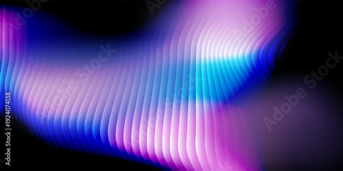 Dark soft abstract background with vertical wave lines in gentle bl abstract