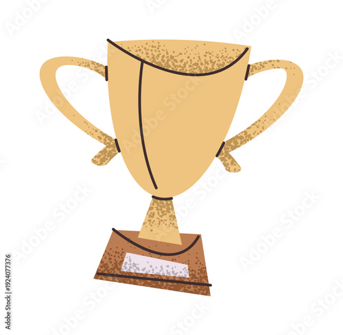 Golden goblet cup trophy element