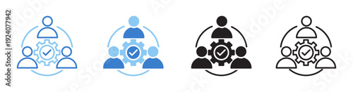 Collaboration Vector Illustration In Multistyle