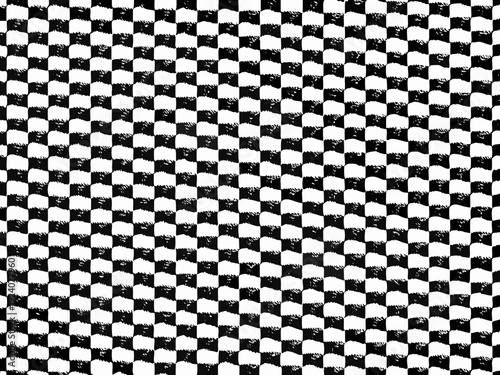An optical illusion featuring a distorted checkerboard pattern