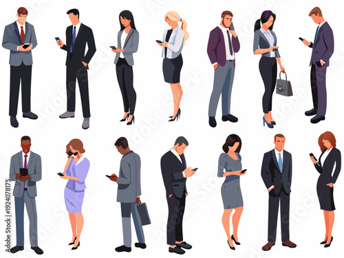 collage of business people