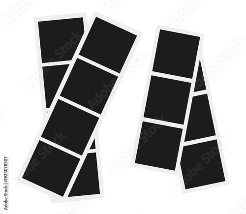 set of photo frames instant photo polaroid template illustration clipart