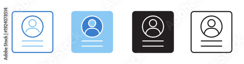 Profile Vector Illustration In Multistyle