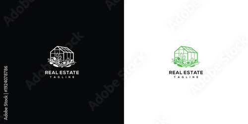 Greenhouse Real Estate Logo - Eco-Friendly Property Branding.
