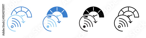 Bandwidth Vector Illustration In Multistyle