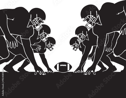 American football players celebrating victory with teamwork and sportsmanship on field