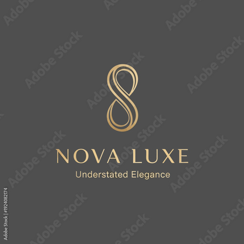 Nova Luxe Luxury Logo Design Element.
