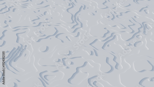 Abstract White Gray 3D Embossed Mixed Organic Wave Line Groove Texture Pattern Background Relief Art