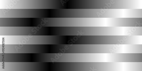 Striped monochrome gradient pattern, with alternating rows black, gray, white for modern designs, vector.