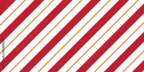 Red christmas seamless pattern. red diagonal stripes background. Candy cane repeating decoration wallpaper. Vector art