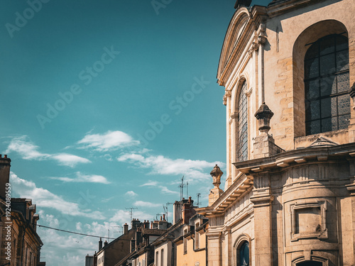 Antique building view in Beaune, France