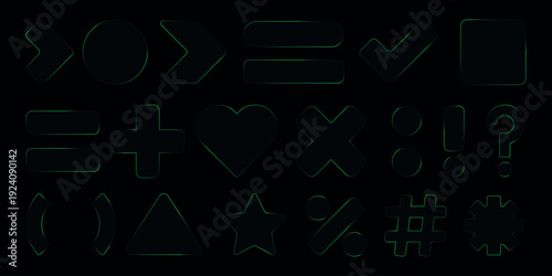 Neon glowing frames, colorful night banners, light effect, bright illuminated borders. Rounded rectangles are design elements