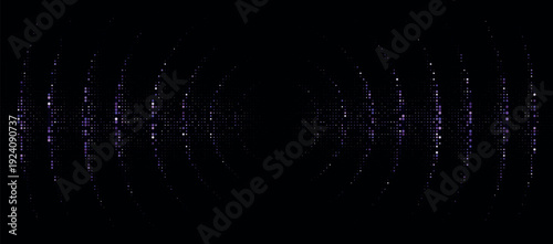 Cityscape at night with blue and white lights reflected