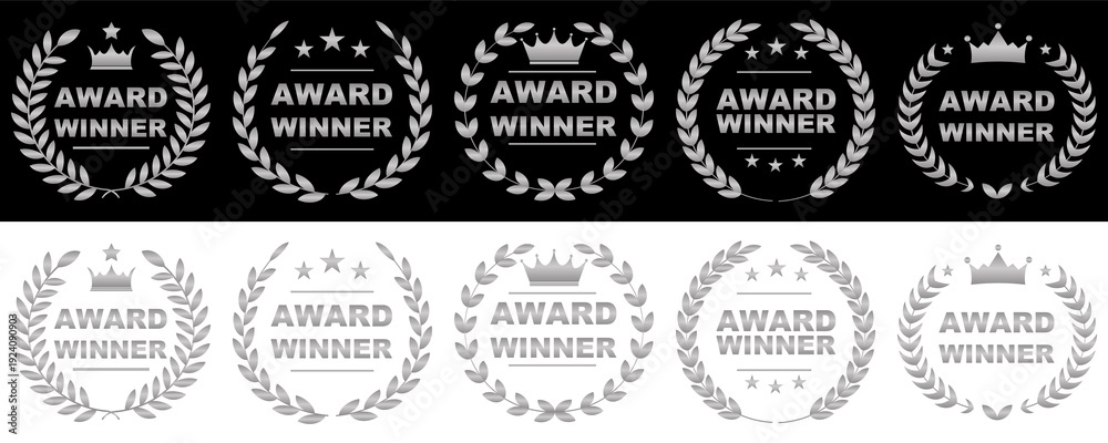 Fototapeta premium Triumph emblem vintage decorative, for star winner event. PNG set.
