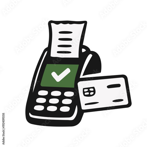 Hand Drawn Simple Money Icon – POS Payment