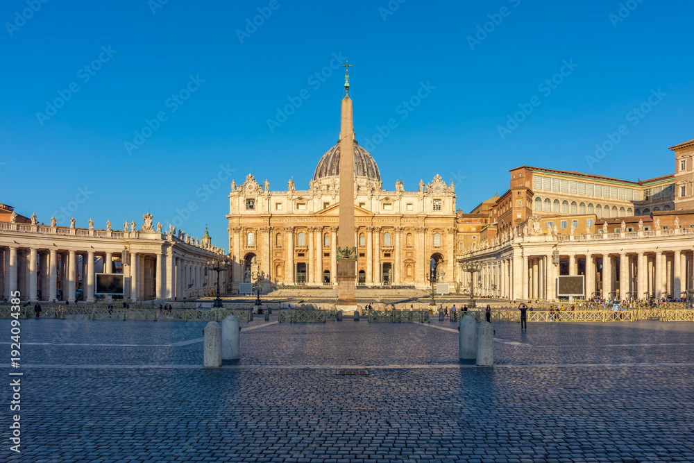 custom made wallpaper toronto digitalSt. Peter's basilica and Egyptian obelisk on St. Peter's square in Vatican