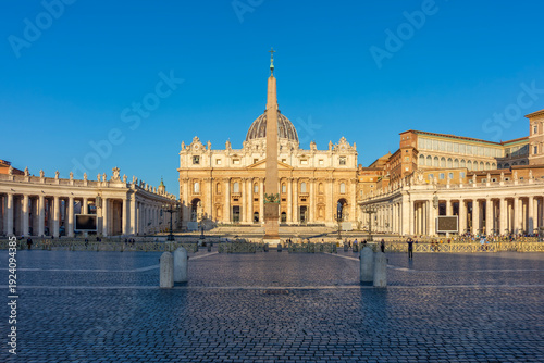 Wallpaper Mural St. Peter's basilica and Egyptian obelisk on St. Peter's square in Vatican Torontodigital.ca