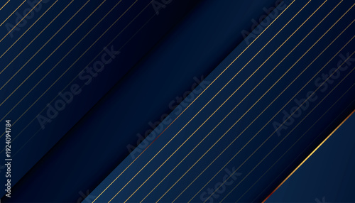 Luxurious abstract background with elegant, sparkling gold stripes decoration. Modern design with dynamic shadow effect for cover, banner, brochure, presentation, and certificate. EPS. 5