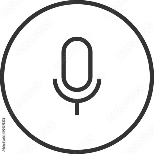 Microphone Icon Simple Design