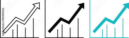 business graph with arrow