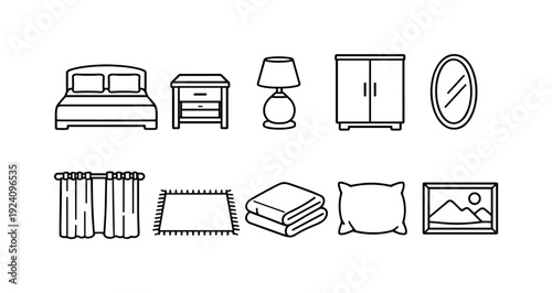 Business, finance line icon set. Economics, banking symbols outline collection